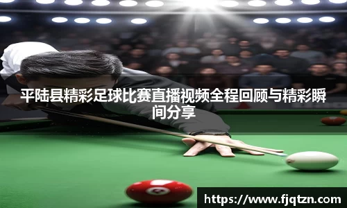 平陆县精彩足球比赛直播视频全程回顾与精彩瞬间分享